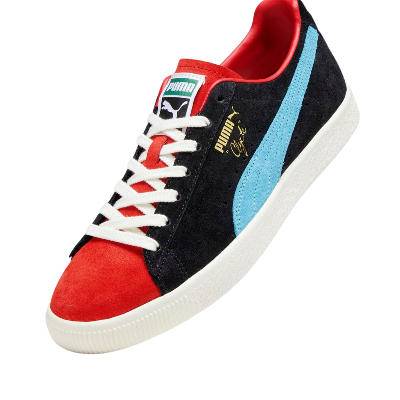 Puma clyde 2024 black and red