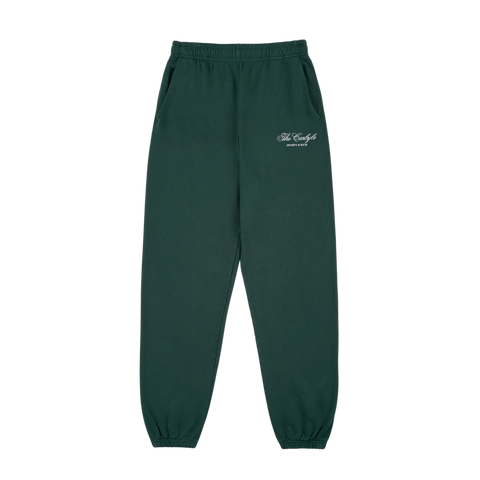 SPORTY & RICH THE CARLYLE SCRIPT EMBROIDERED SWEATPANT