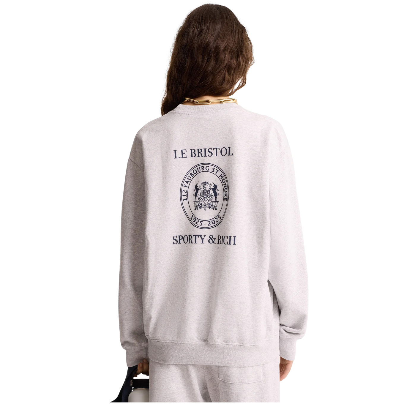 SPORTY & RICH CREST SEAL 100TH CREWNECK