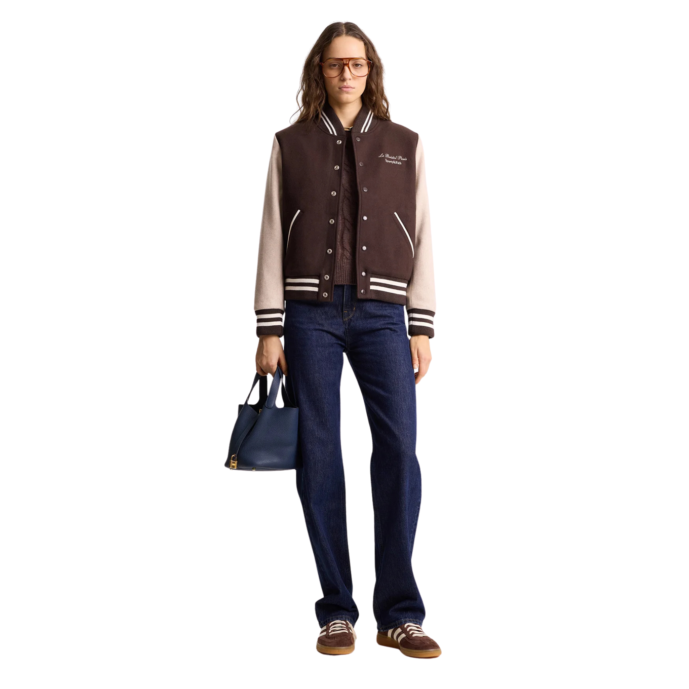 SPORTY & RICH FAUBOURG WOOL VARSITY JACKET