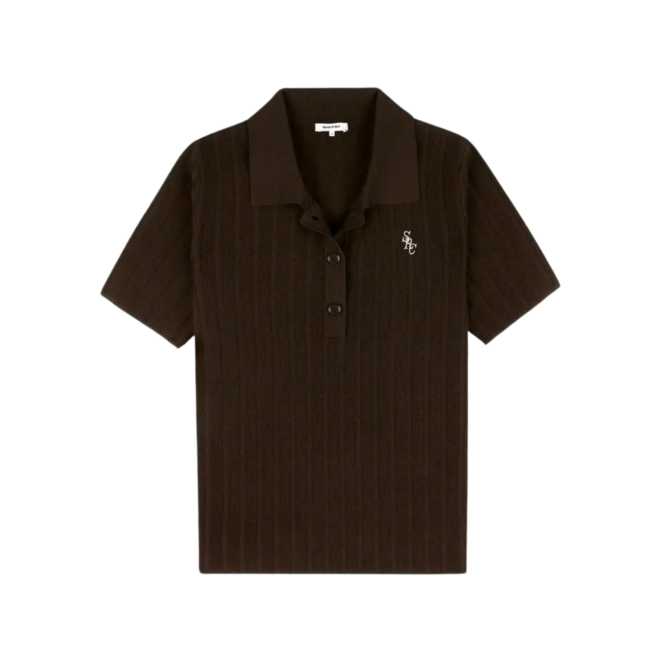 SPORTY & RICH SRC RIBBED POLO