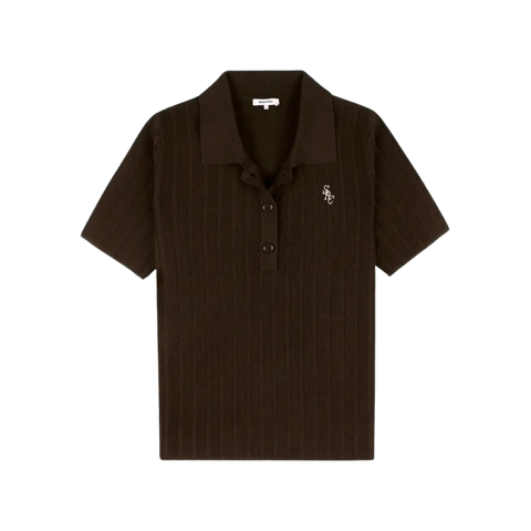SPORTY & RICH SRC RIBBED POLO