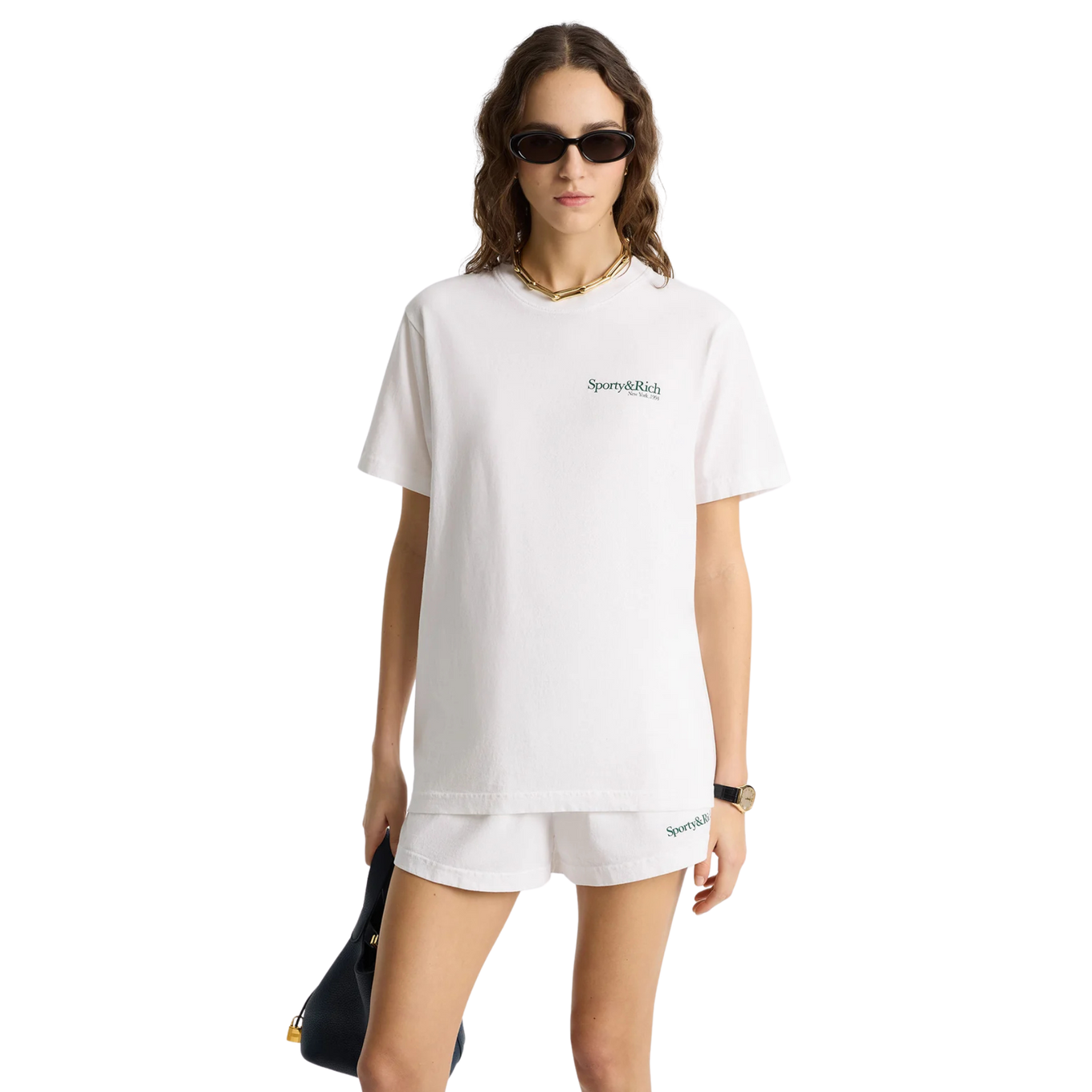 SPORTY & RICH DRINK MORE WATER T-SHIRT