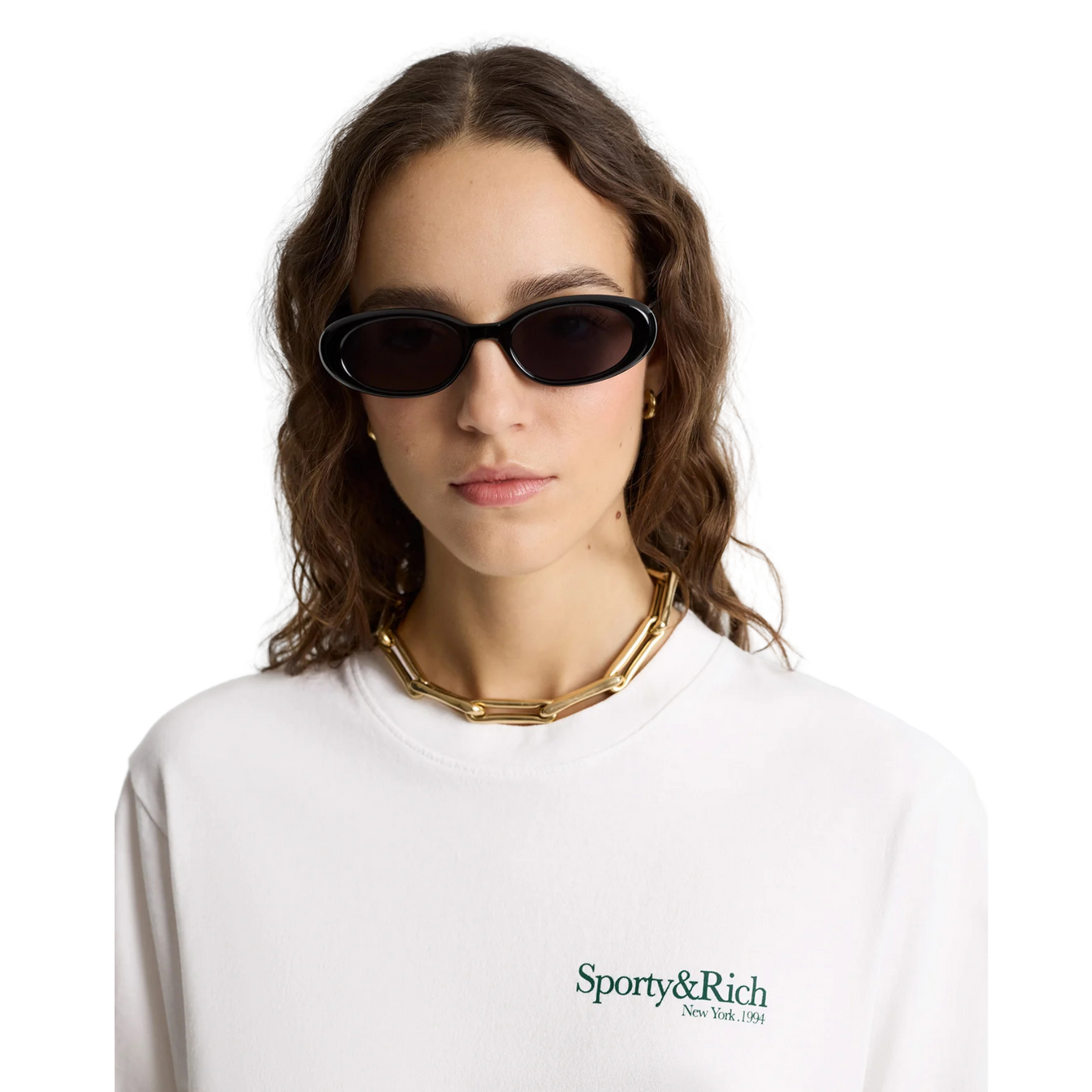 SPORTY & RICH DRINK MORE WATER T-SHIRT