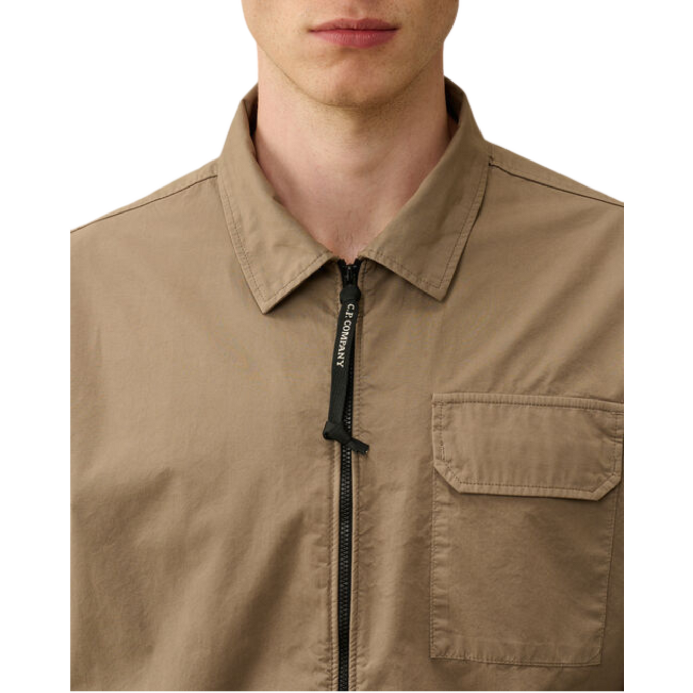 C.P. COMPANY ORGANIC GABARDINE ZIPPED OVERSHIRT