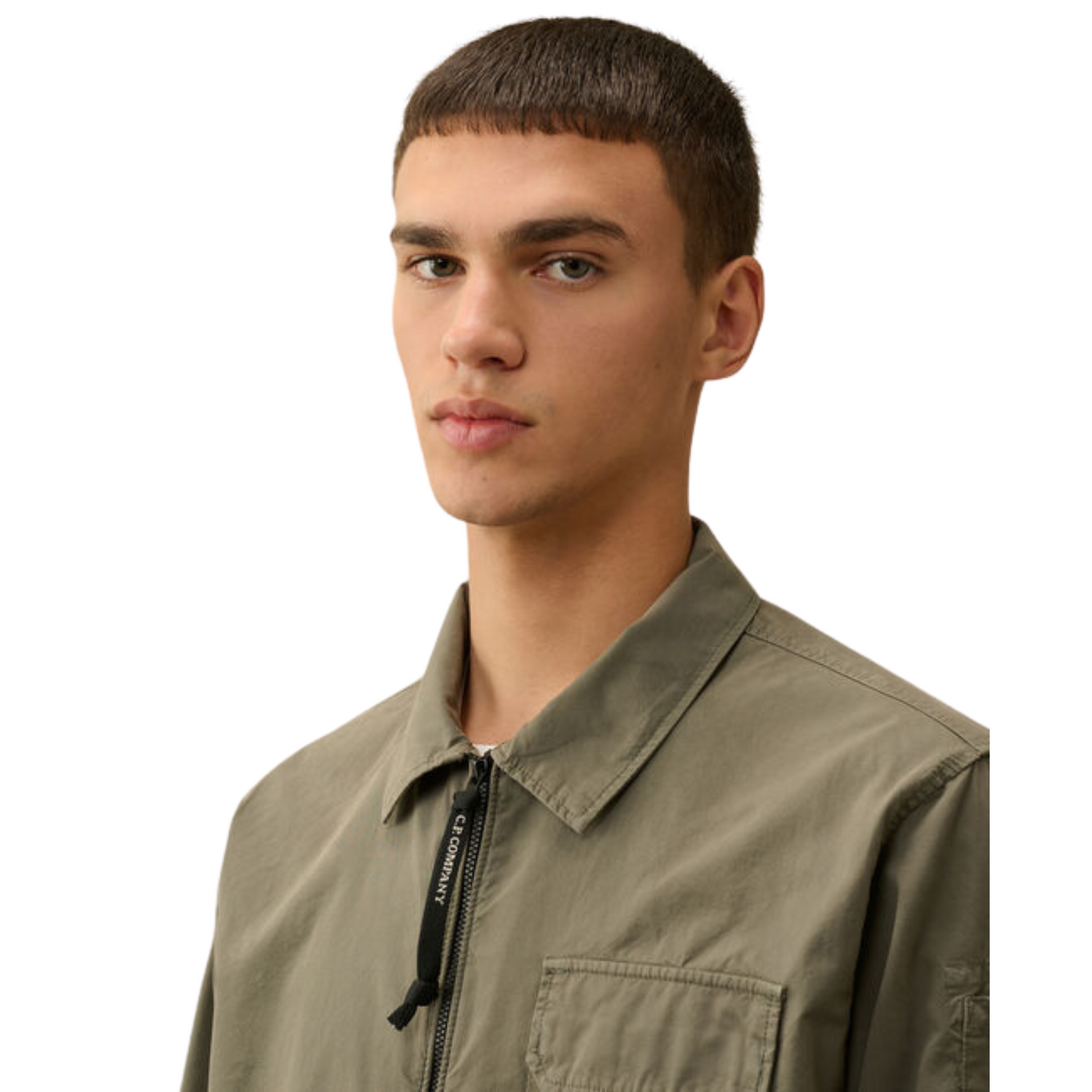 C.P. COMPANY ORGANIC GABARDINE ZIPPED OVERSHIRT