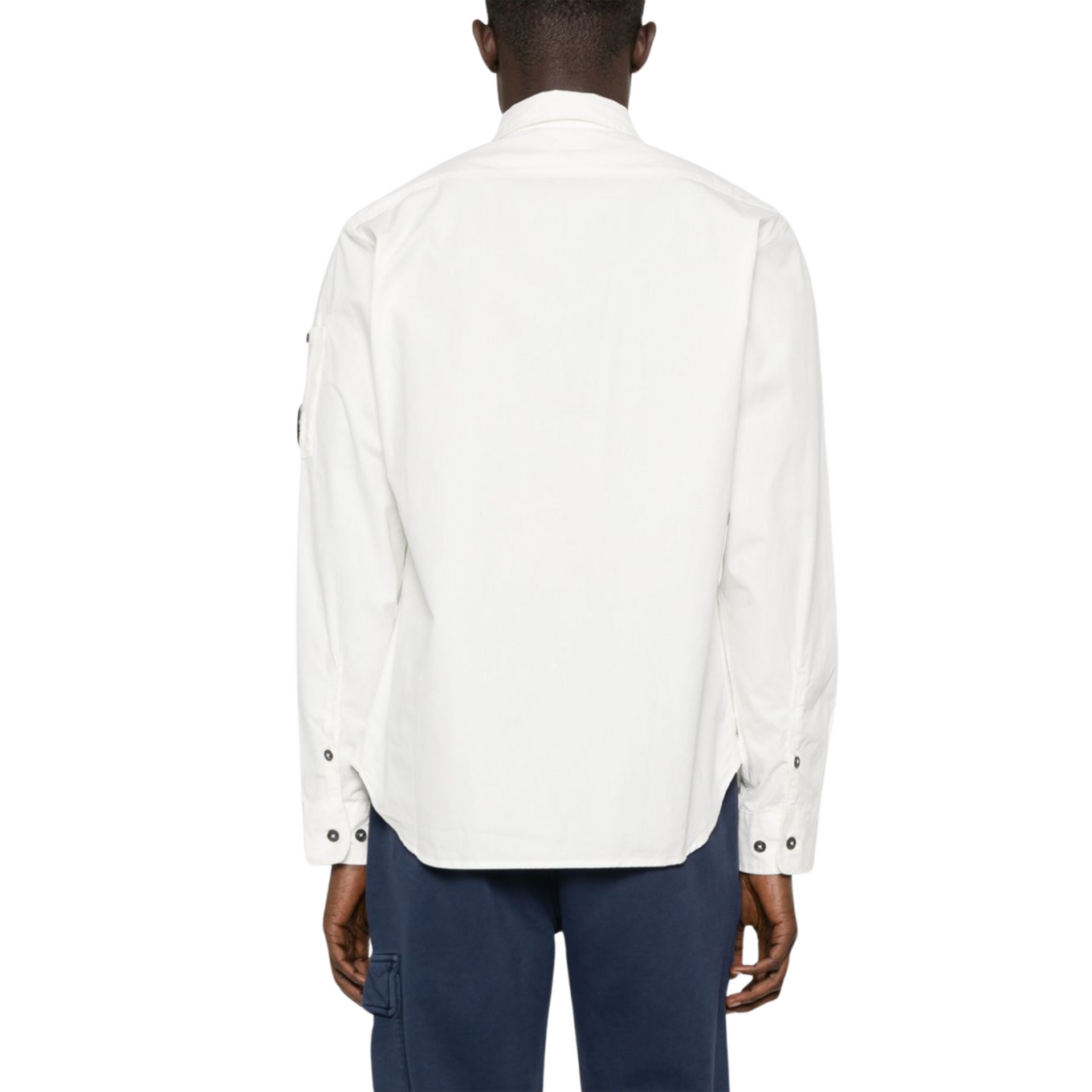 C.P. COMPANY ORGANIC GABARDINE BUTTONED LENS SHIRT