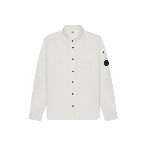 C.P. COMPANY ORGANIC GABARDINE BUTTONED LENS SHIRT