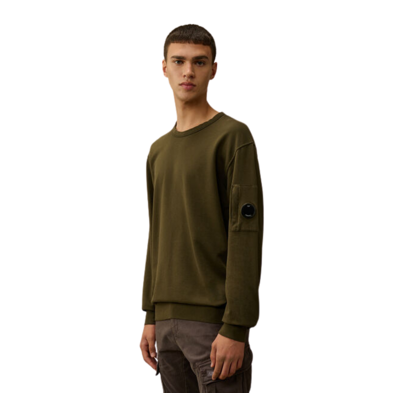 C.P. COMPANY LIGHT FLEECE CREW NECK SWEATSHIRT