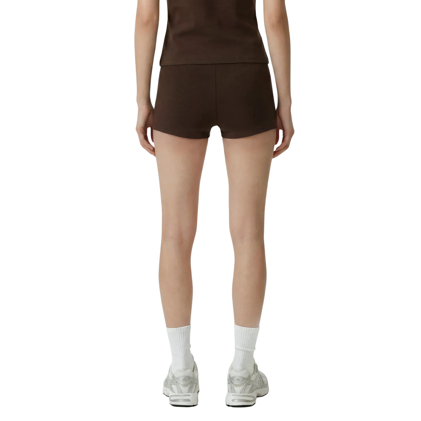 SPORTY & RICH SERIF LOGO MINI BIKER SHORT