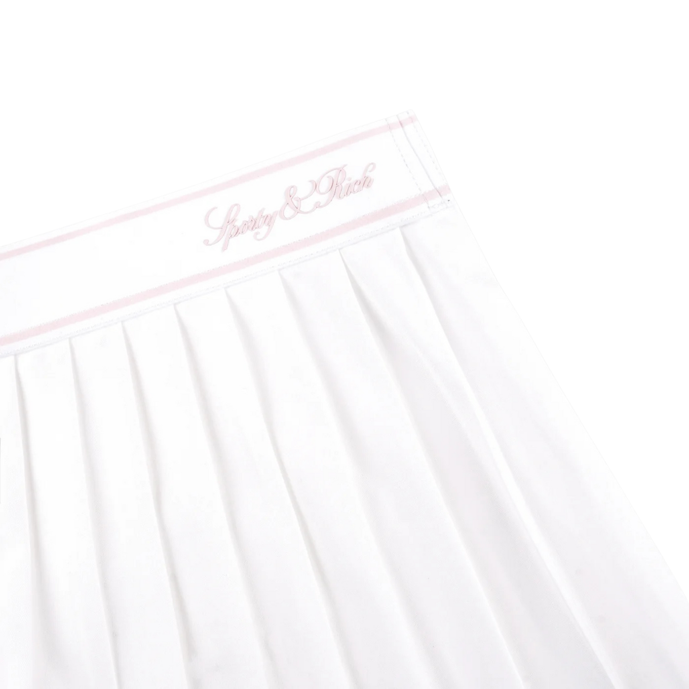 SPORTY & RICH VENDOME SCRIPT PLEATED SKIRT