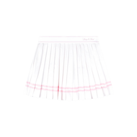 SPORTY & RICH VENDOME SCRIPT PLEATED SKIRT