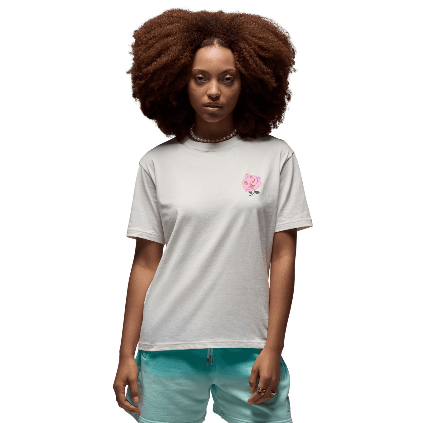 NIKE W J SS GF GFX TEE ROSE