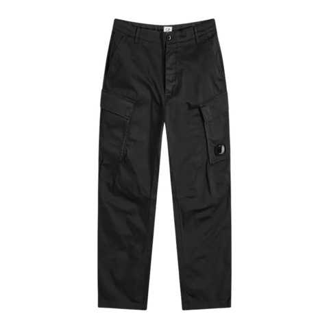 C.P. COMPANY STRETCH SATEEN LOOSE CARGO PANTS