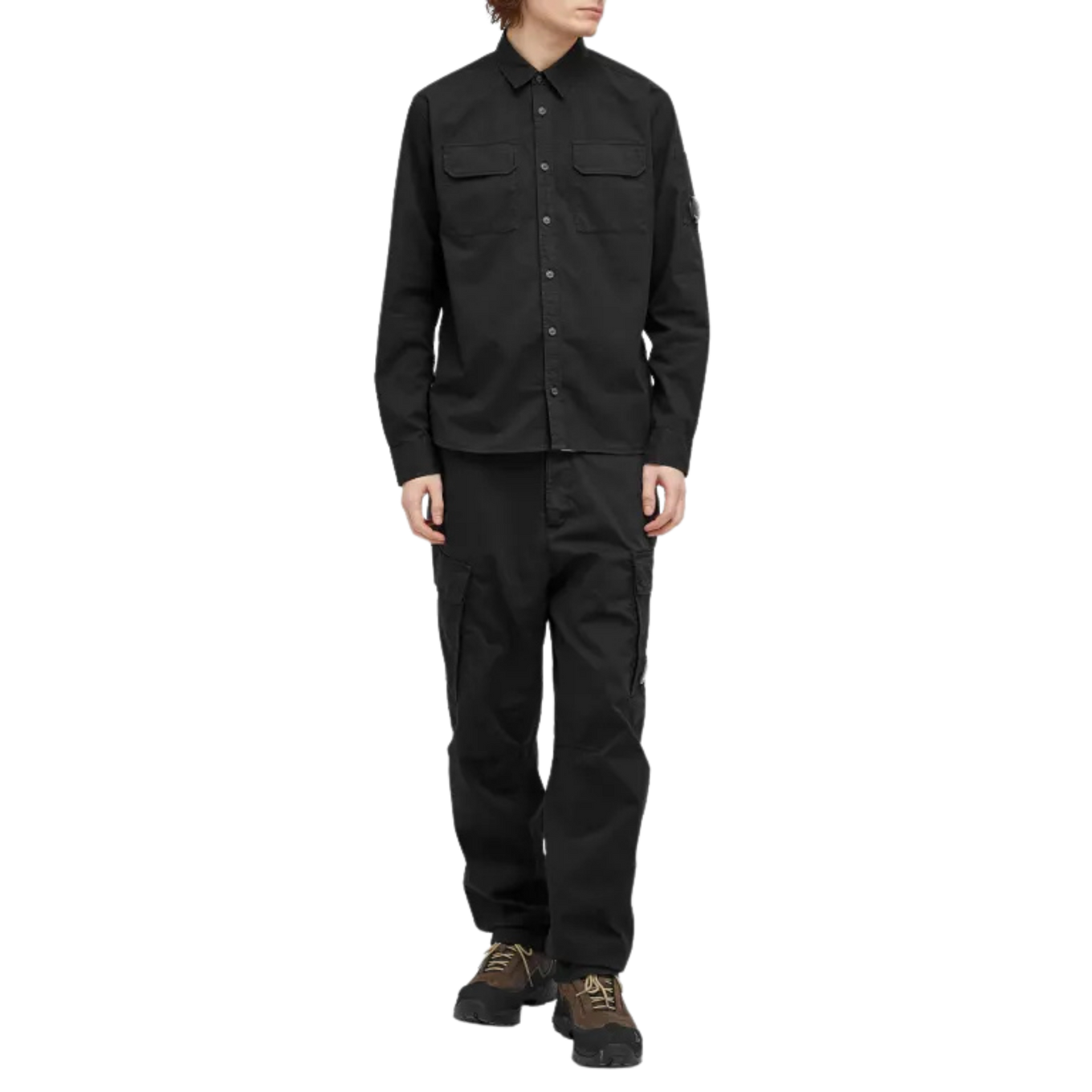 C.P. COMPANY STRETCH SATEEN LOOSE CARGO PANTS