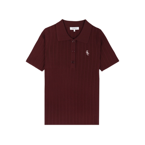 SPORTY & RICH SRC RIBBED POLO