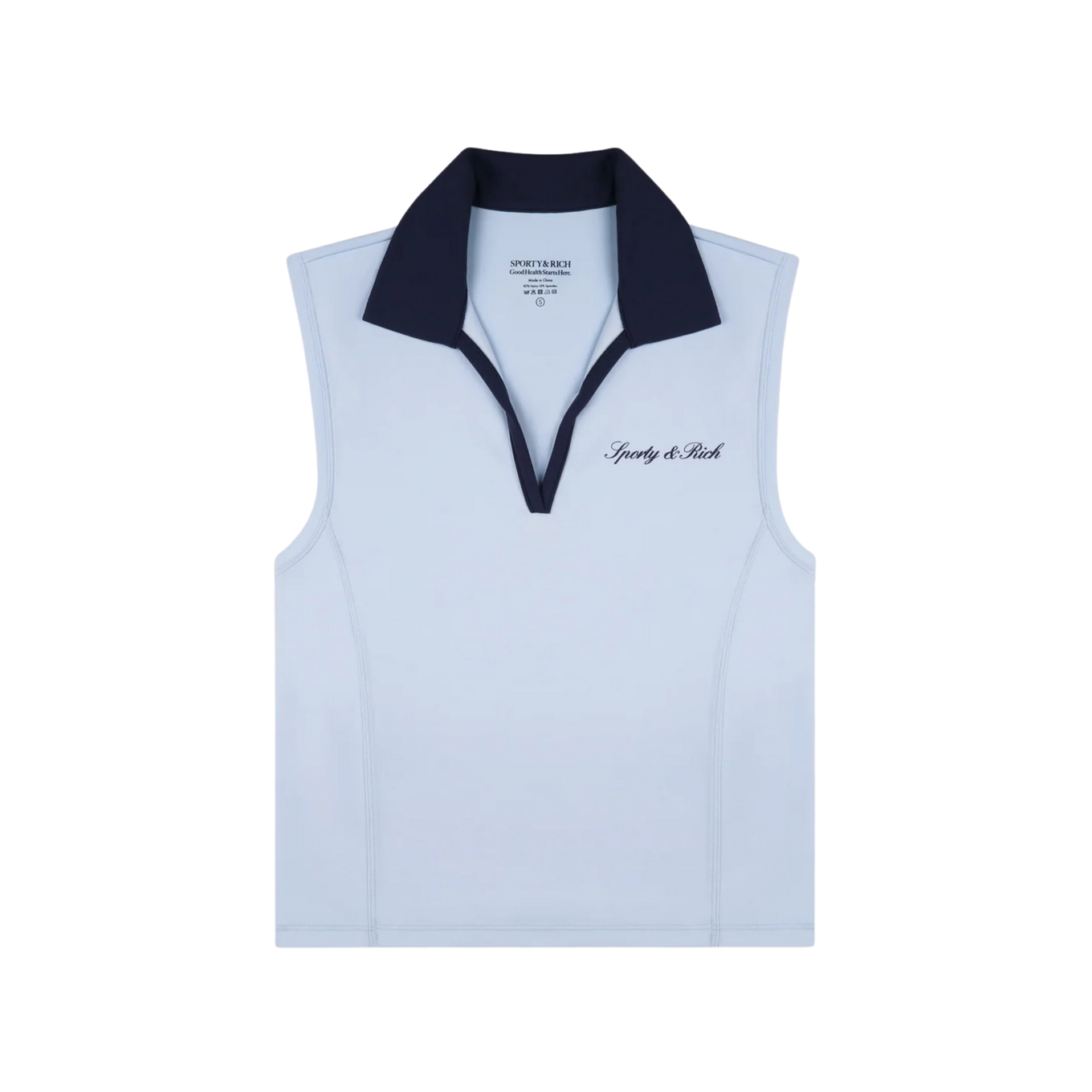 SPORTY & RICH SIGNATURE LOGO SPORTS POLO VEST