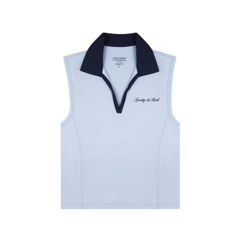 SPORTY & RICH SIGNATURE LOGO SPORTS POLO VEST