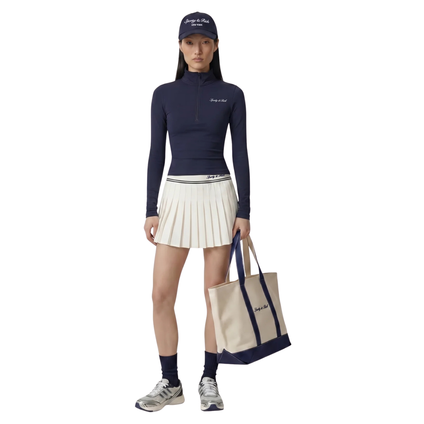 SPORTY & RICH SIGNATURE LOGO ABIGAIL SKIRT