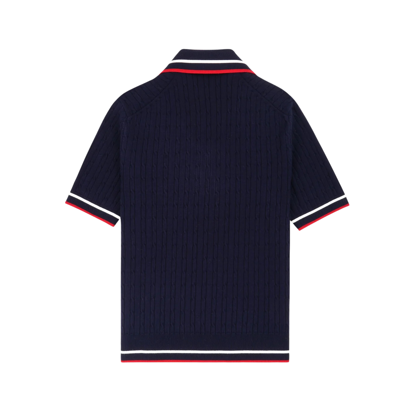 SPORTY & RICH SERIF LOGO MINI CABLE POLO