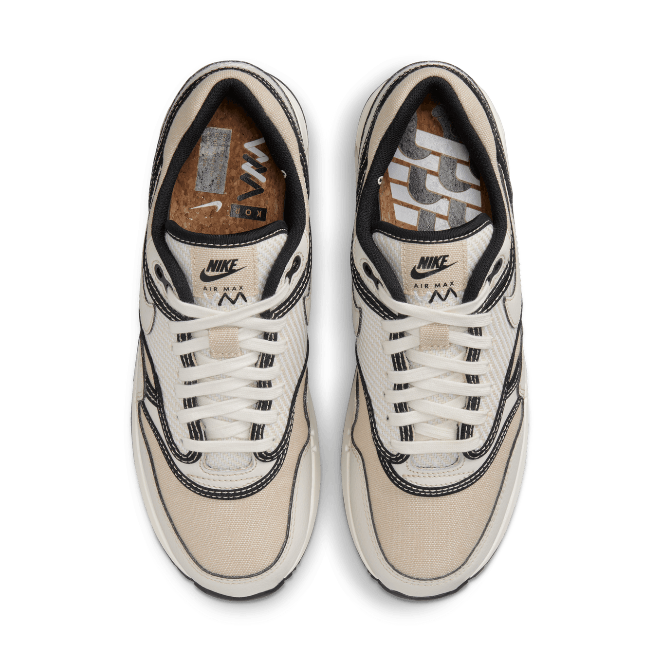 Nike air max 1 top sail black