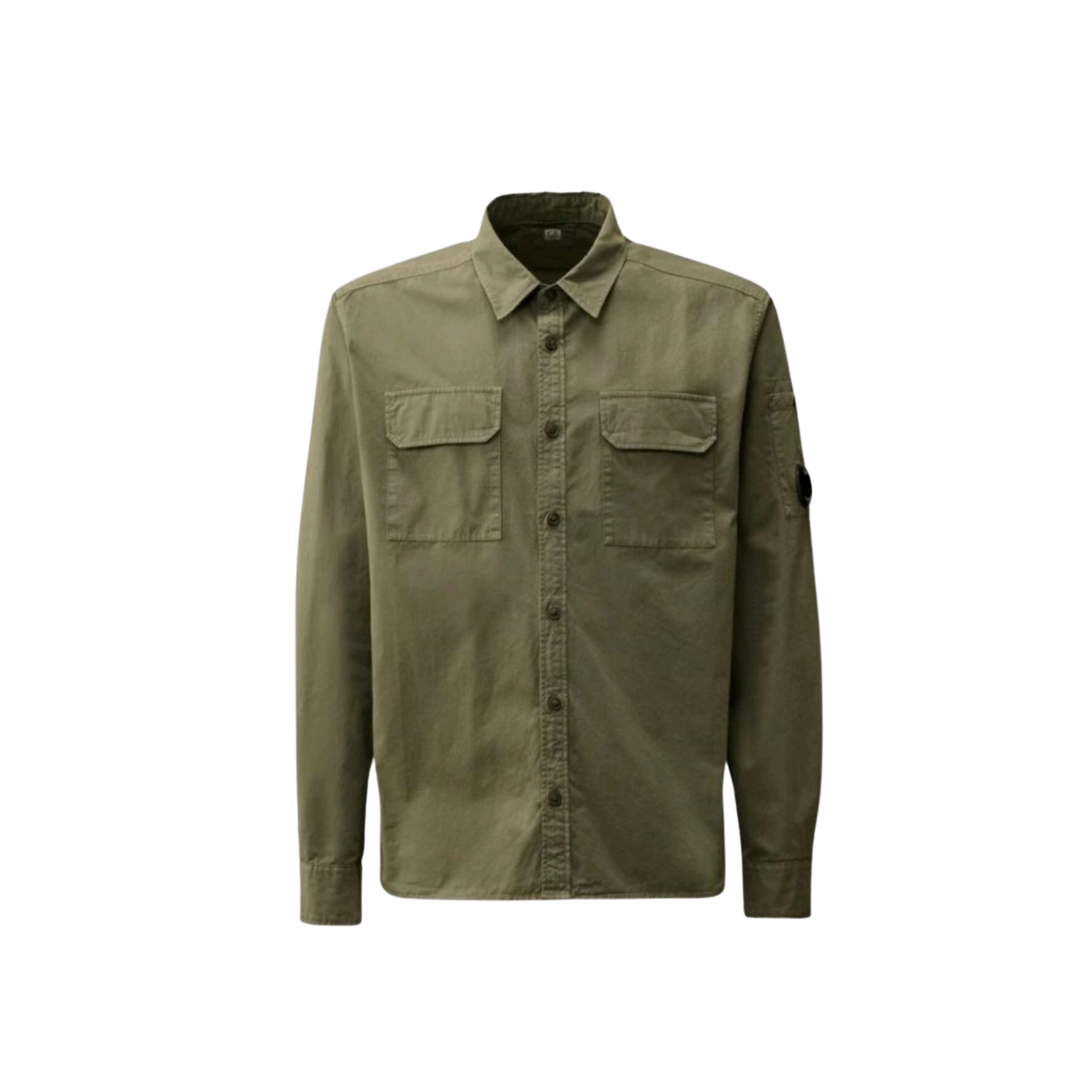 C.P. COMPANY ORGANIC GABARDINE BUTTONED LENS SHIRT