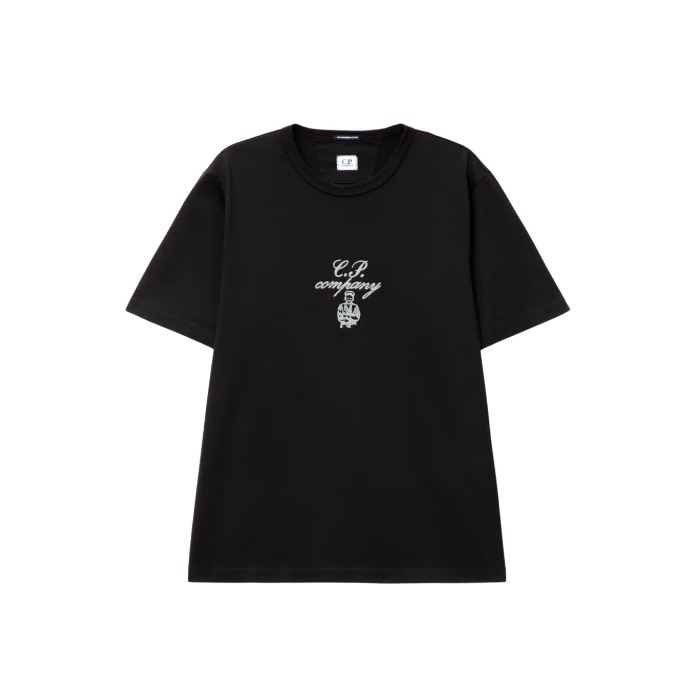 C.P. COMPANY 30/2 MERCERIZED JERSEY TWISTED EMBROIDERY T-SHIRT