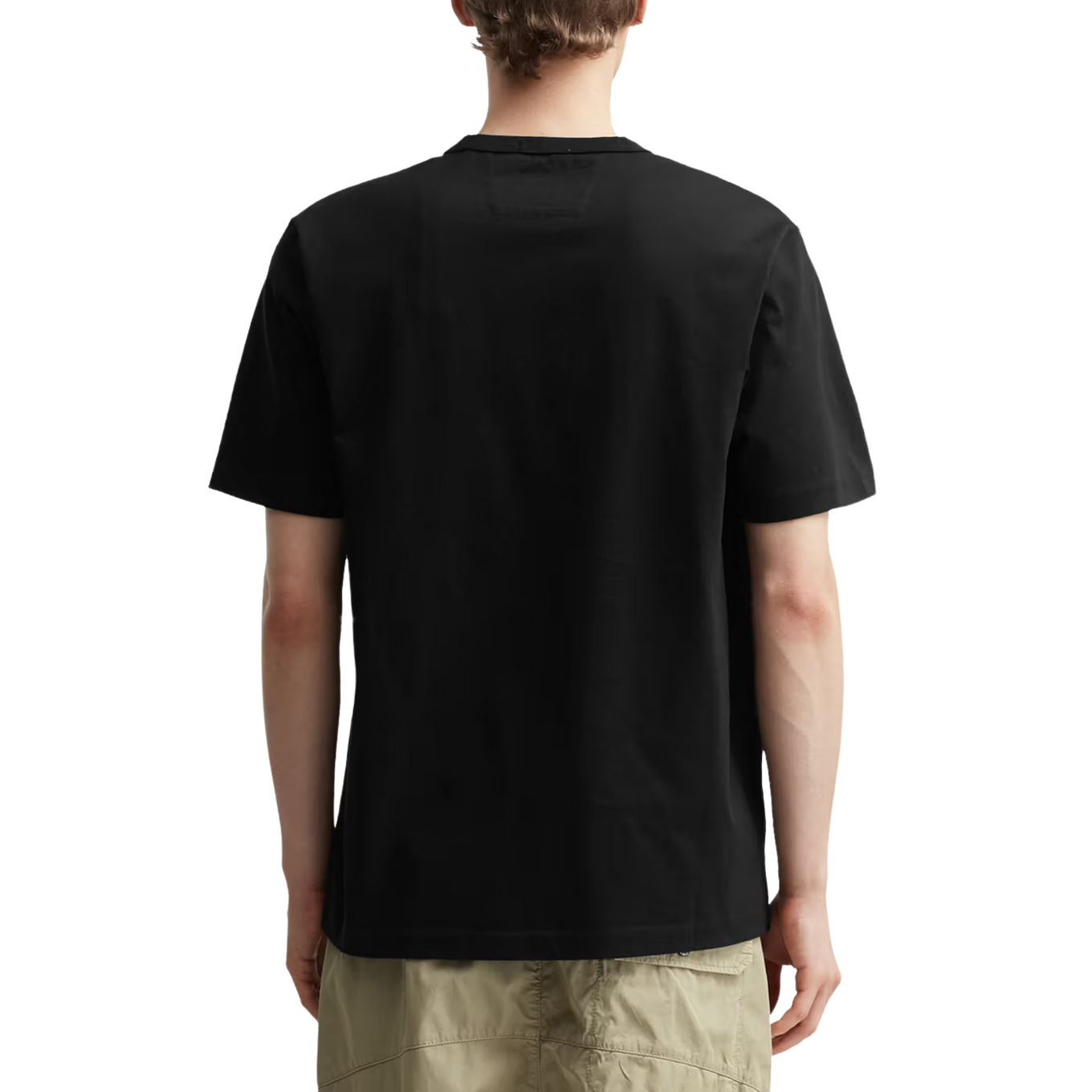 C.P. COMPANY 30/2 MERCERIZED JERSEY TWISTED EMBROIDERY T-SHIRT