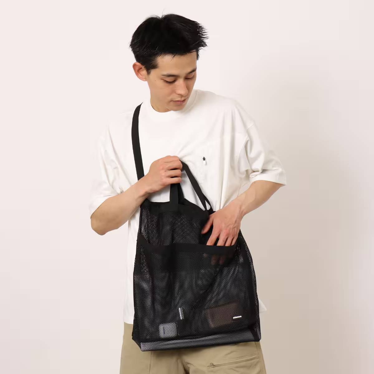 Mesh tote bag best sale