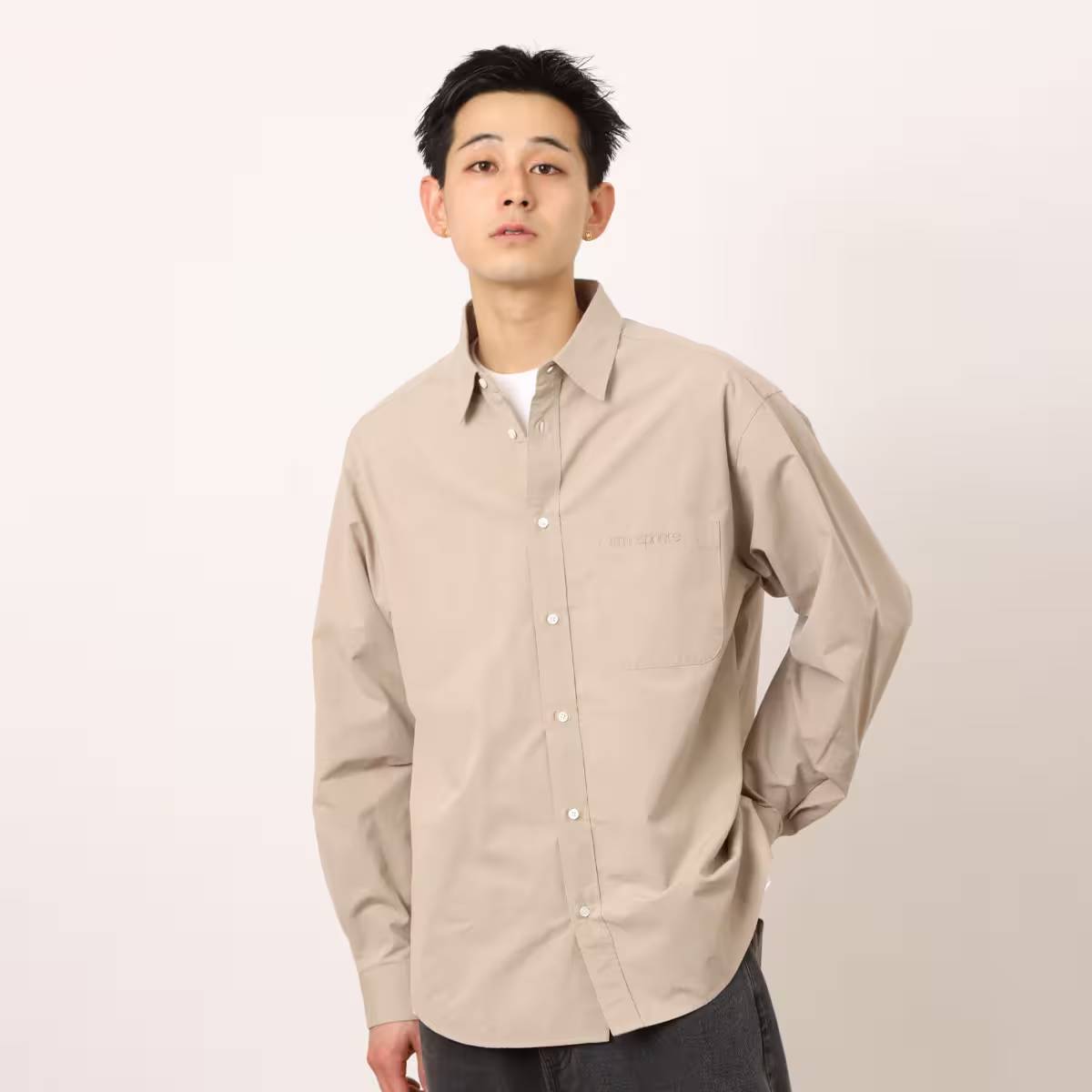 ATMOS COTTON WASHER BROAD SHIRT